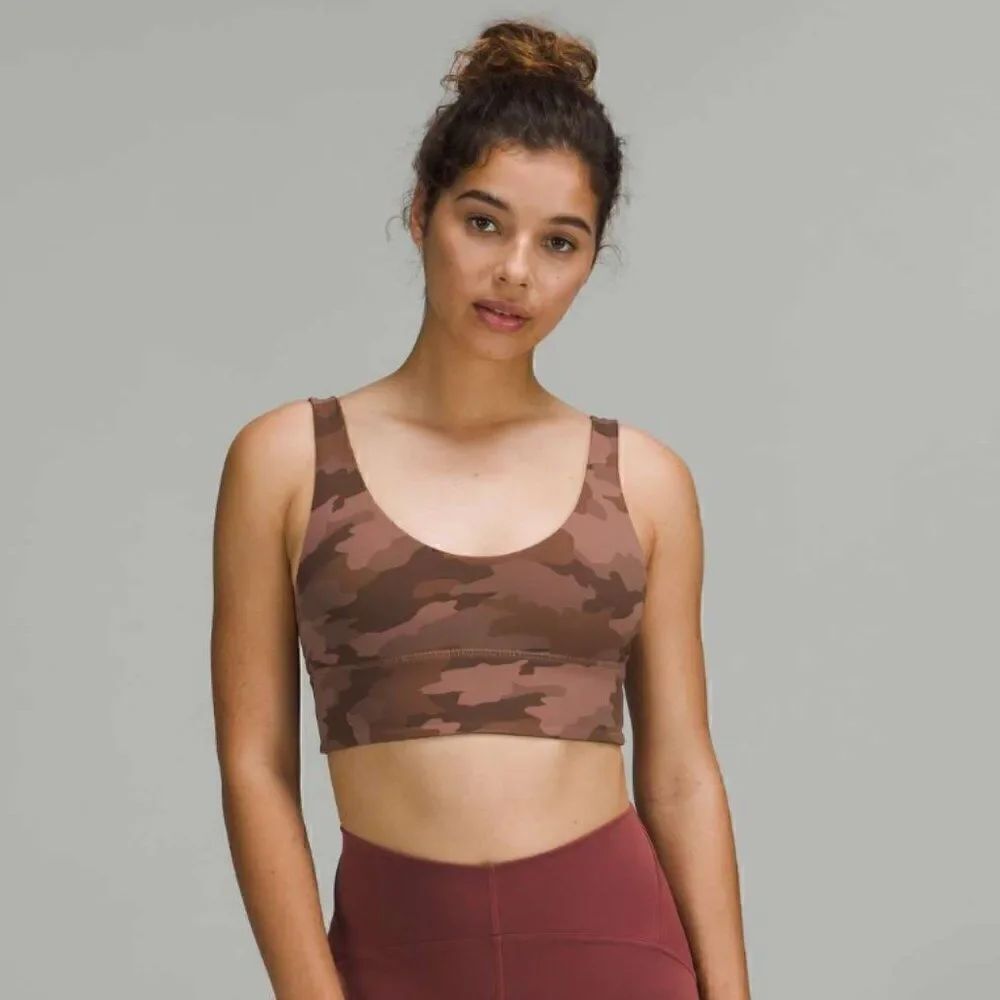 Lululemon Align brown reversible camouflage sport bra size 8. NWOT
